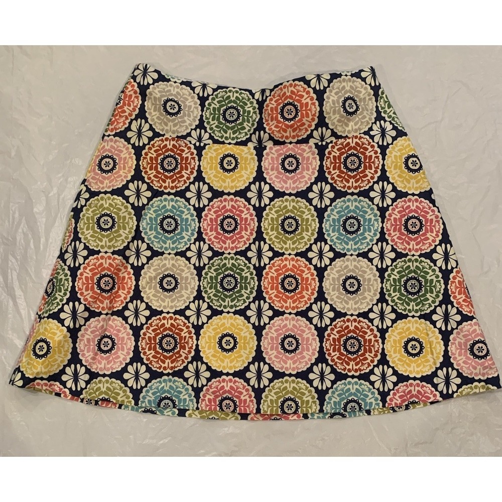 Sevier Skirts Women's Bright Print  Skirt Size L 12 Lightly Lined Side Zip